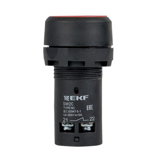 Кнопка SW2C-11 возвратная красная NO+NC EKF