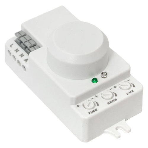 Микроволновый датчик движения бел. 1200Вт 360гр. до 10м IP20 MW-700 EKF
