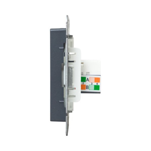 Механизм роз., RJ45 (cat5), графит., Эпика EKF