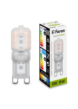 Лампа светодиодная Feron LB-430 G9 5W 230V 4000K