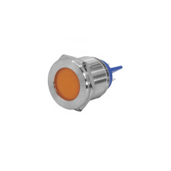 GQ22T-D/L/O/220V/S, оранжевая, металл. корпус, светодиодная матрица d=22мм, 220В AC/DC, IP67, индикаторная лампа  (ЭТ)