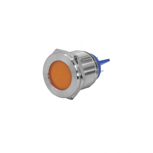 GQ22T-D/L/O/220V/S, оранжевая, металл. корпус, светодиодная матрица d=22мм, 220В AC/DC, IP67, индикаторная лампа  (ЭТ)