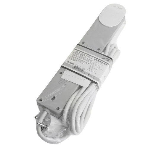 Сетевой фильтр 5-местный с/з STEKKER HM20-51-03 3x1мм2, 3 м, серия Optima, белый