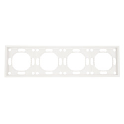 Рамка STEKKER, PFR00-5004-01 4-местная, серия Эмили, белый фарфор, soft touch