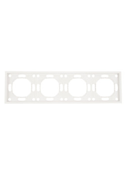 Рамка STEKKER, PFR00-5004-01 4-местная, серия Эмили, белый фарфор, soft touch