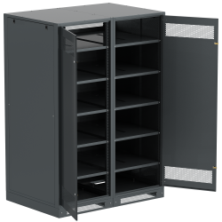 ITK LINEA B Шкаф аккумуляторный (пустой) 2000х1400х950мм двустворчатая металлическая дверь черный