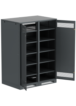 ITK LINEA B Шкаф аккумуляторный (пустой) 2000х1400х950мм двустворчатая металлическая дверь черный