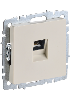 BRITE Розетка компьютерная RJ45 кат.5E РК10-БрКр бежевый IEK