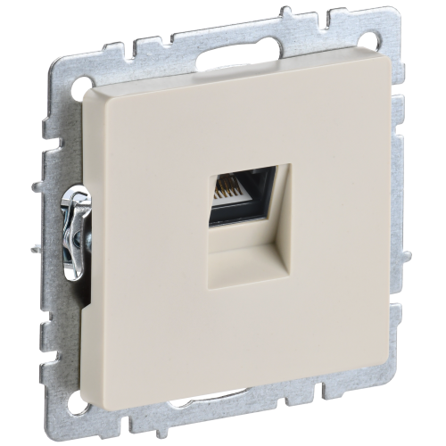 BRITE Розетка компьютерная RJ45 кат.5E РК10-БрКр бежевый IEK
