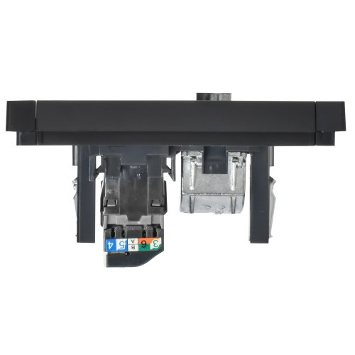 FORTE&PIANO Розетка двойная TV+RJ45 кат.5E FP136 черный IEK FORTE&PIANO Розетка двойная TV+RJ45 кат.5E FP136 черный IEK