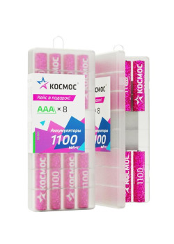 Аккумулятор AAA/LR03 NI-MH 1100мА.ч 8B (уп.8шт) КОСМОС KOCR03NIMH1100mAh8B