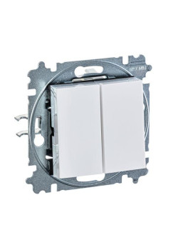 Выключатель 2-кл. СП Levit IP20 бел./ледяной ABB 2CHH590545A6001