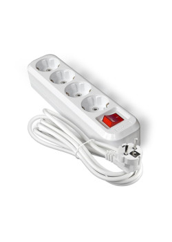 Удлинитель 4х3м с заземл. IP20 S-304А ПВС 3х1.5 с выкл. Universal 1734