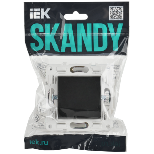 SKANDY Выключатель 1-клавишный 10А SK-V01Bl черный IEK SKANDY Выключатель 1-клавишный 10А SK-V01Bl черный IEK