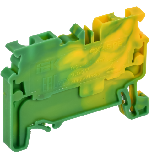 ARMAFIX Клемма пружинная CX2.5 PE 2,5мм2 проходная заземляющая IEK