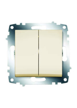 Выключатель 2-кл. 1мод. СП Cosmo 10А IP20 механизм крем. ABB 619-010300-202