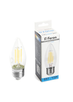 Лампа светодиодная Feron LB-713 Свеча E27 11W 230V 6400K