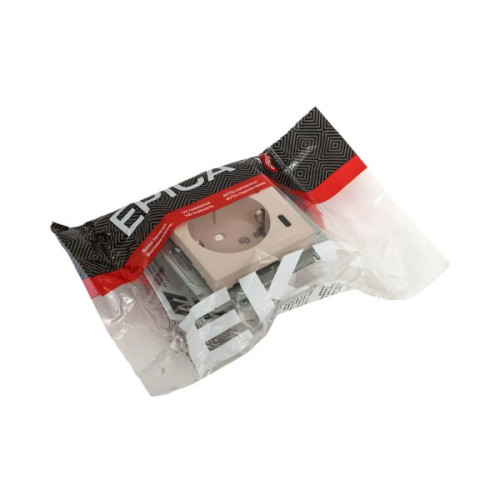 Механизм роз., с USB-C - 2шт, 16А, с.з., с.ш., крем., Эпика EKF Механизм роз., с USB-C - 2шт, 16А, с.з., с.ш., крем., Эпика EKF
