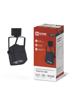 Светильник трековый под лампу TR-GU10-TL 8SB GU10 230В квадрат TOP-LINE черн. IN HOME 4690612043074
