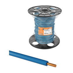 Провод ПуВнг(А)-LS 1х4,0 ГОСТ на катушке (300м), синий TDM