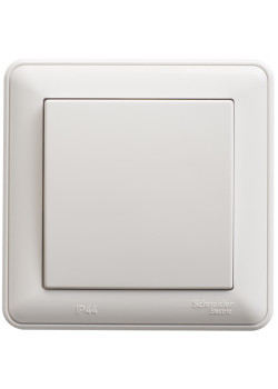 W59 AQUA 1-клавишный ПЕРЕКЛЮЧАТЕЛЬ, IP44, сх.6, 10АХ, в сборе, БЕЛЫЙ