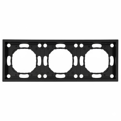 Рамка STEKKER, PFR00-5003-05 3-местная, серия Эмили, черный уголь, soft touch