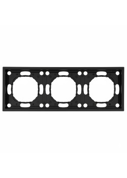 Рамка STEKKER, PFR00-5003-05 3-местная, серия Эмили, черный уголь, soft touch