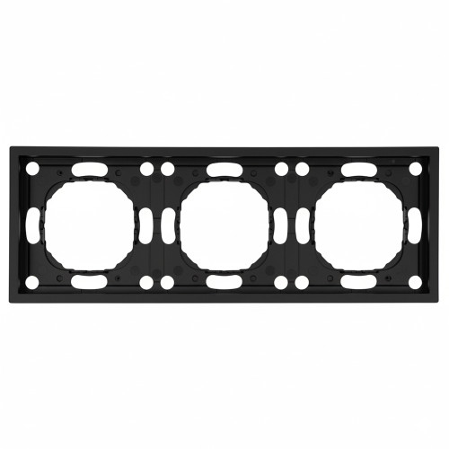 Рамка STEKKER, PFR00-5003-05 3-местная, серия Эмили, черный уголь, soft touch