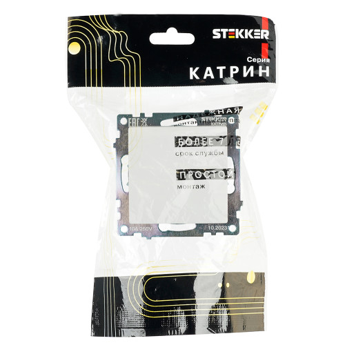 Переключатель 1-клавишный (механизм), STEKKER GLS10-7105-01, 250V, 10А, серия Катрин, белый Переключатель 1-клавишный (механизм), STEKKER GLS10-7105-01, 250V, 10А, серия Катрин, белый