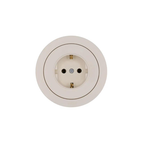 Розетка 1-м OSEN IP20 16А с заземл. ПБТ механизм сл. кость LEZARD 743-9088-122B