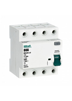 Выкл. диф. тока (ВДТ) УЗО-03 электромех. 4P 80А 300мА тип A 6кА