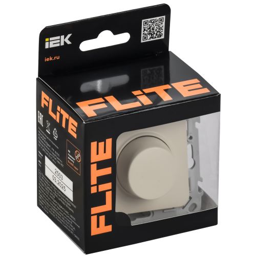 FLITE Светорегулятор проходной TRIAC 550Вт СС26-5-12-ФлСл сливочный IEK
