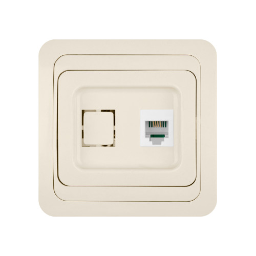 Розетка TФ (RJ-11) сл. кость Розетка TФ (RJ-11) сл. кость