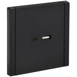 FORTE&PIANO Розетка USB A+C 3,1А FP150 черный IEK