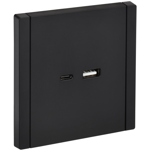 FORTE&PIANO Розетка USB A+C 3,1А FP150 черный IEK