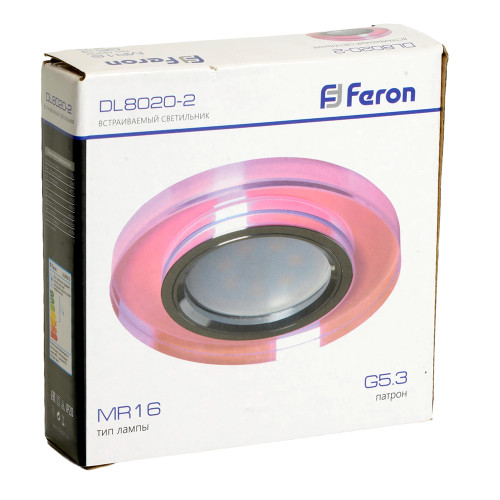 Светильник встраиваемый Feron DL8060-2 потолочный MR16 G5.3 мультиколор-перламутр Светильник встраиваемый Feron DL8060-2 потолочный MR16 G5.3 мультиколор-перламутр