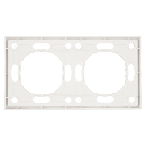 Рамка STEKKER, PFR00-5002-01 2-местная, серия Эмили, белый фарфор, soft touch Рамка STEKKER, PFR00-5002-01 2-местная, серия Эмили, белый фарфор, soft touch