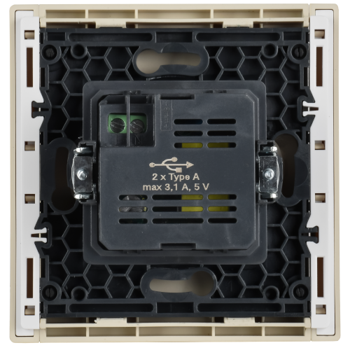 FORTE&PIANO Розетка USB A+A 3,1А FP449 ваниль IEK FORTE&PIANO Розетка USB A+A 3,1А FP449 ваниль IEK