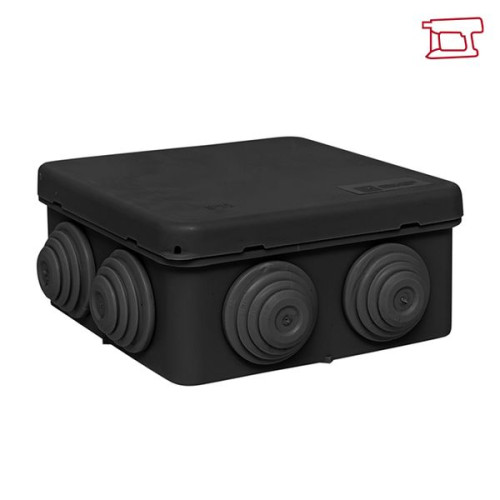 Коробка распределительная КМР-030-031 с крышкой (85x85x40) для прямого монтажа 8 мембр. вводов чёрная IP55 розн. стикер EKF Коробка распределительная КМР-030-031 с крышкой (85x85x40) для прямого монтажа 8 мембр. вводов чёрная IP55 розн. стикер EKF