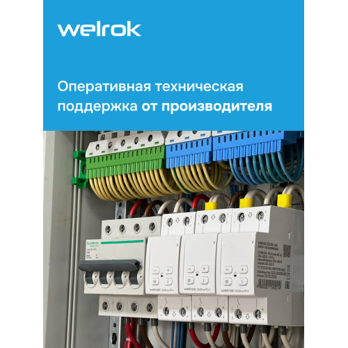 Реле напряжения однофазное с разрывом фазы и нуля, 63А, белая индикация