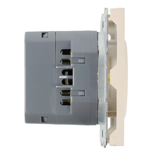 Розетка 1-местная з/ш с/з 16А + USB + Type C (механизм), STEKKER, 250В, 20W, серия Эмили, RST16-5119-08, кашемир, soft touch