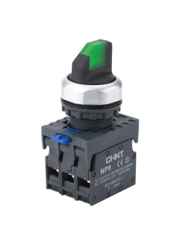 Переключатель с подсветкой NP8-20XD/314 3 полож. фикс. зел. AC/DC 24В(LED) 2НО IP65 (R) CHINT 667196