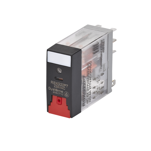 Реле 8A 2CO 230VAC тест кнопка LED