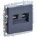 BRITE Розетка компьютерная двойная RJ45 кат.6 РК11-2-БрМ маренго IEK