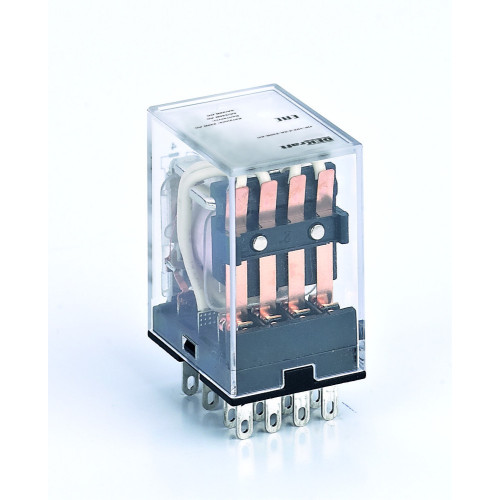 Пром. реле 4 к. с LED 5А 24В DC