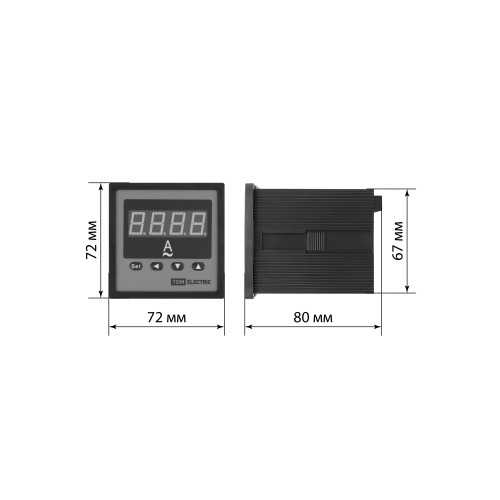 Цифровой амперметр ЦП-А72 0-9999А-0,5-Р TDM