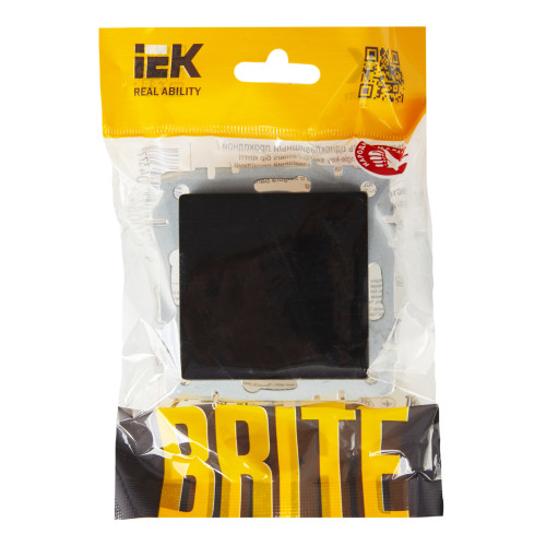 BRITE Выключатель 1-клавишный 10А ВС10-1-0-БрЧ черный IEK BRITE Выключатель 1-клавишный 10А ВС10-1-0-БрЧ черный IEK