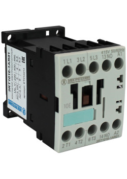 3RT1016-1AR01, 3-пол., 9A, AC-3, 4кВт/400V, 1НО, 415V AC, 50/60Гц, типоразмер S00, винтовые клеммы, IP20, контактор электромагнитный  (ЭТ)