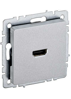 BRITE Розетка HDMI РHDMI-0-БрА алюминий IEK