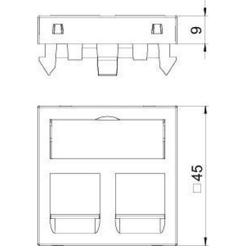 Корпус розетки компьютерной 2-м DTG-2RM RW1 для RJ45 OBO 6119292
